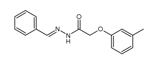 N'-benzylidene-2-(m-tolyloxy)acetohydrazide Structure