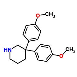 3,3-Bis(4-methoxyphenyl)piperidine结构式