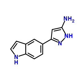 3-(1H-Indol-5-yl)-1H-pyrazol-5-amine结构式