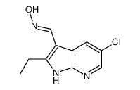 5-氯-2-乙基-1H-吡咯并[2,3-B]吡啶-3-羧醛肟结构式