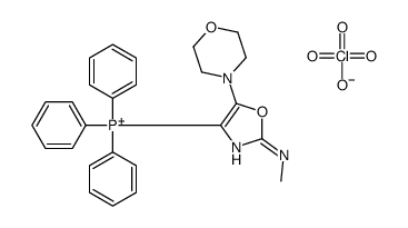 [2-(methylamino)-5-morpholin-4-yl-1,3-oxazol-4-yl]-triphenylphosphanium,perchlorate结构式