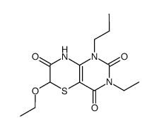 6-ethoxy-3-ethyl-1-propyl-1H,8H-pyrimido[5,4-b][1,4]thiazine-2,4,7-trione Structure
