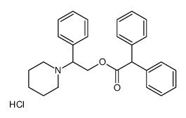 (2-phenyl-2-piperidin-1-ium-1-ylethyl) 2,2-diphenylacetate,chloride结构式