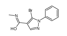 5-bromo-N-methyl-1-phenylpyrazole-4-carboxamide结构式