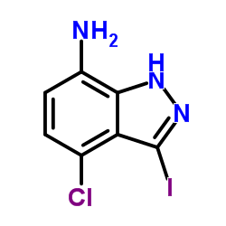 4-Chloro-3-iodo-1H-indazol-7-amine structure