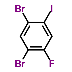2,4-Dibromo-5-fluoroiodobenzene Structure