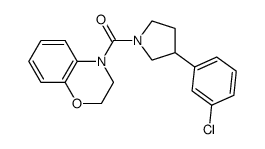 [3-(3-Chlorophenyl)pyrrolidin-1-yl](2,3-dihydrobenzo[1,4]oxazin-4-yl)methanone结构式