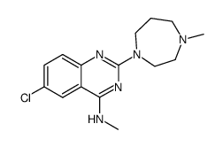 6-Chloro-N-methyl-2-(4-methyl-1,4-diazepan-1-yl)quinazolin-4-amine Structure