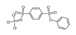 4-trichlorophosphoranylidenesulfamoyl-benzenesulfonic acid phenyl ester Structure