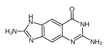 2,6-diamino-1,7-dihydro-8H-imidazo[4,5-g]quinazolin-8-one Structure