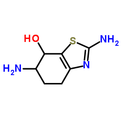 2,6-Diamino-4,5,6,7-tetrahydro-1,3-benzothiazol-7-ol结构式