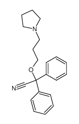 <α-Cyan-benzhydryl>-<3-pyrrolidino-propyl>-ether Structure