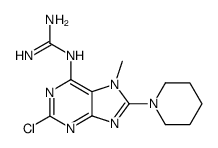 (2-chloro-7-methyl-8-piperidin-1-yl-7H-purin-6-yl)-guanidine结构式
