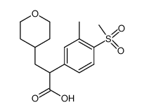 2-(4-methanesulfonyl-3-methyl-phenyl)-3-(tetrahydro-pyran-4-yl)-propionic acid Structure