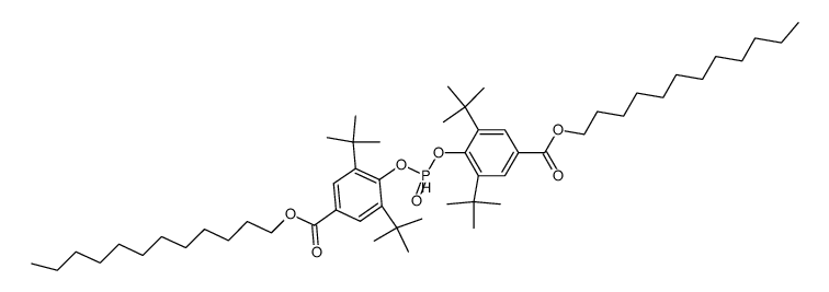 O,O-<2,6-di-tert-butyl-4-(1-dodecyloxycarbonyl)phenyl> phosphonate结构式