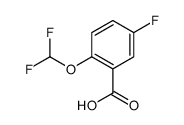 2-(difluoromethoxy)-5-fluoro-benzoic acid结构式