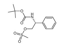 N-[(1R)-2-[(Methylsulfonyl)oxy]-1-phenylethyl]carbamic acid 1,1-dimethylethyl ester Structure