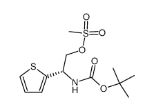 2-<(S)-1-<(tert-butoxycarbonyl)amino>-2-<(methylsulfonyl)oxy>ethyl>thiophene Structure