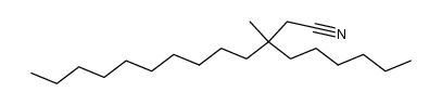 3-hexyl-3-methyl-tridecanenitrile结构式