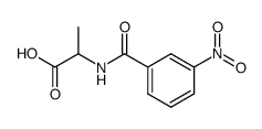 N-(3-nitrobenzoyl)-DL-alanine Structure