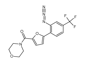 5-[2-azido-4-(trifluoromethyl)phenyl]-2-(morpholinocarbonyl)furan结构式