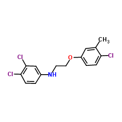 3,4-Dichloro-N-[2-(4-chloro-3-methylphenoxy)ethyl]aniline结构式