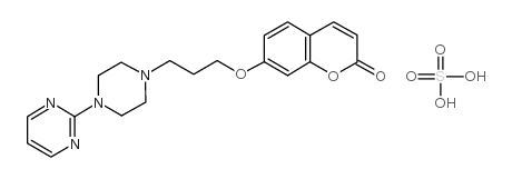 7-[3-(4-pyrimidin-2-ylpiperazin-1-yl)propoxy]chromen-2-one,sulfuric acid结构式
