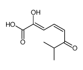(2E,4Z)-2-hydroxy-7-methyl-6-oxo-2,4-octadienoic acid结构式