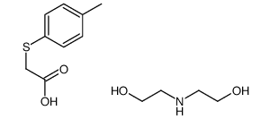 bis(2-hydroxyethyl)azanium,2-(4-methylphenyl)sulfanylacetate Structure