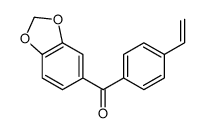 1,3-benzodioxol-5-yl-(4-ethenylphenyl)methanone Structure