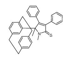 1,5-dimethyl-3,4-diphenyl-5-([2.2]paracyclophan-4-yl)-1,5-dihydropyrrol-2-thione结构式