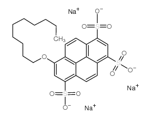 8-decyloxypyrene-1,3,6-trisulfonic acid trisodium salt Structure