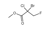 methyl 2-bromo-2-chloro-3-fluoropropanoate Structure