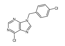 6-chloro-9-[(4-chlorophenyl)methyl]-9H-purine Structure