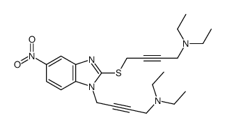 4-[2-[4-(diethylamino)but-2-ynylsulfanyl]-5-nitrobenzimidazol-1-yl]-N,N-diethylbut-2-yn-1-amine结构式