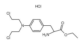 4-[bis-(2-chloro-ethyl)-amino]-DL-phenylalanine ethyl ester, monohydrochloride结构式