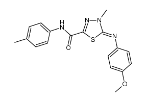 4,5-dihydro-4-methyl-5-(4-methoxyphenylimino)-N-p-tolyl-1,3,4-thiadiazole-2-carboxamide Structure