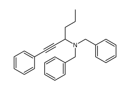 N,N-dibenzyl-1-phenyl-1-hexyn-3-amine Structure