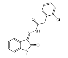 (2-chloro-phenyl)-acetic acid [(3Z)-2-oxo-1,2-dihydro-indol-3-ylidene]-hydrazide结构式