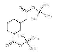 tert-Butyl 3-(2-tert-butoxy-2-oxoethyl)piperidin-1-carboxylate结构式