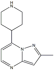 2-Methyl-7-(4-piperidinyl)pyrazolo[1,5-a]pyrimidine结构式