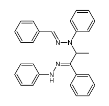 2-(2-benzylidene-1-phenylhydrazino)-1-phenyl-1-propanone phenylhydrazone Structure