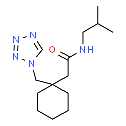 N-(2-methylpropyl)-2-[1-(1H-tetrazol-1-ylmethyl)cyclohexyl]acetamide Structure