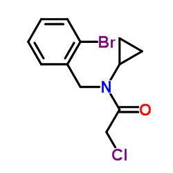 N-(2-Bromobenzyl)-2-chloro-N-cyclopropylacetamide结构式