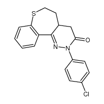 2-(4-chlorophenyl)-4,4a,5,6-tetrahydro-(1)benzothiepino[5,4-c]pyridazine-3(2H)-one Structure