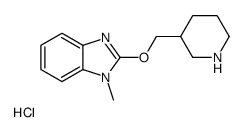 1-Methyl-2-(piperidin-3-ylmethoxy)-1H-benzoimidazole hydrochloride Structure