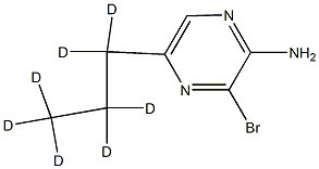 2-Amino-3-bromo-5-(n-propyl-d7)-pyrazine structure