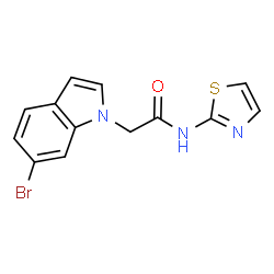 2-(6-Bromo-1H-indol-1-yl)-N-(1,3-thiazol-2-yl)acetamide structure