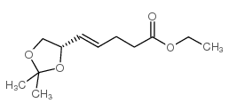 Ethyl-6(S),7-isopropylidenedioxy-hept-4-enoate结构式