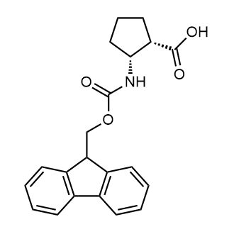 (1S,2R)-2-((((9H-Fluoren-9-yl)methoxy)carbonyl)amino)cyclopentane-1-carboxylic acid Structure